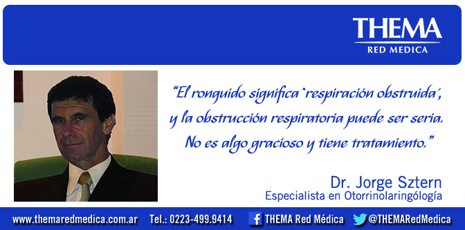 Dr. Jorge Sztern, otorrinolaringólogo de la Clínica Pueyrredón